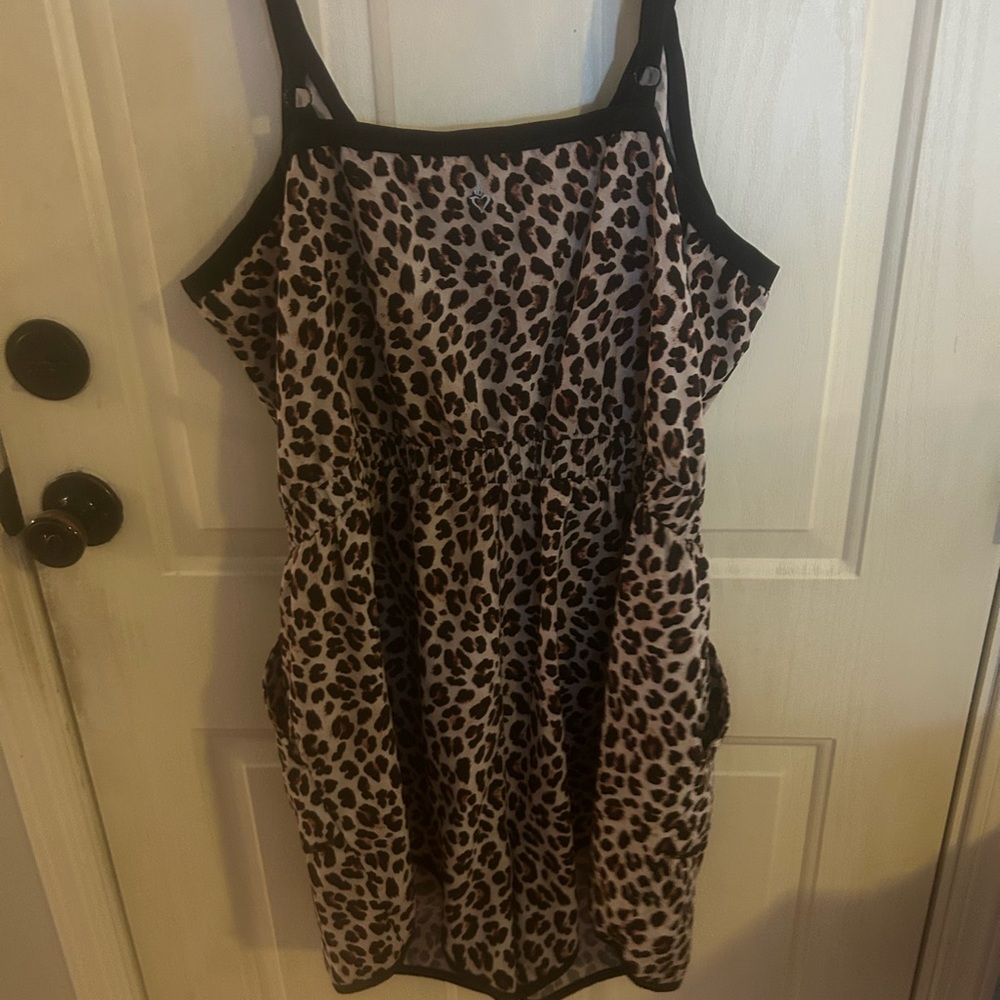 torrid Leopard Print Romper with Black Trim